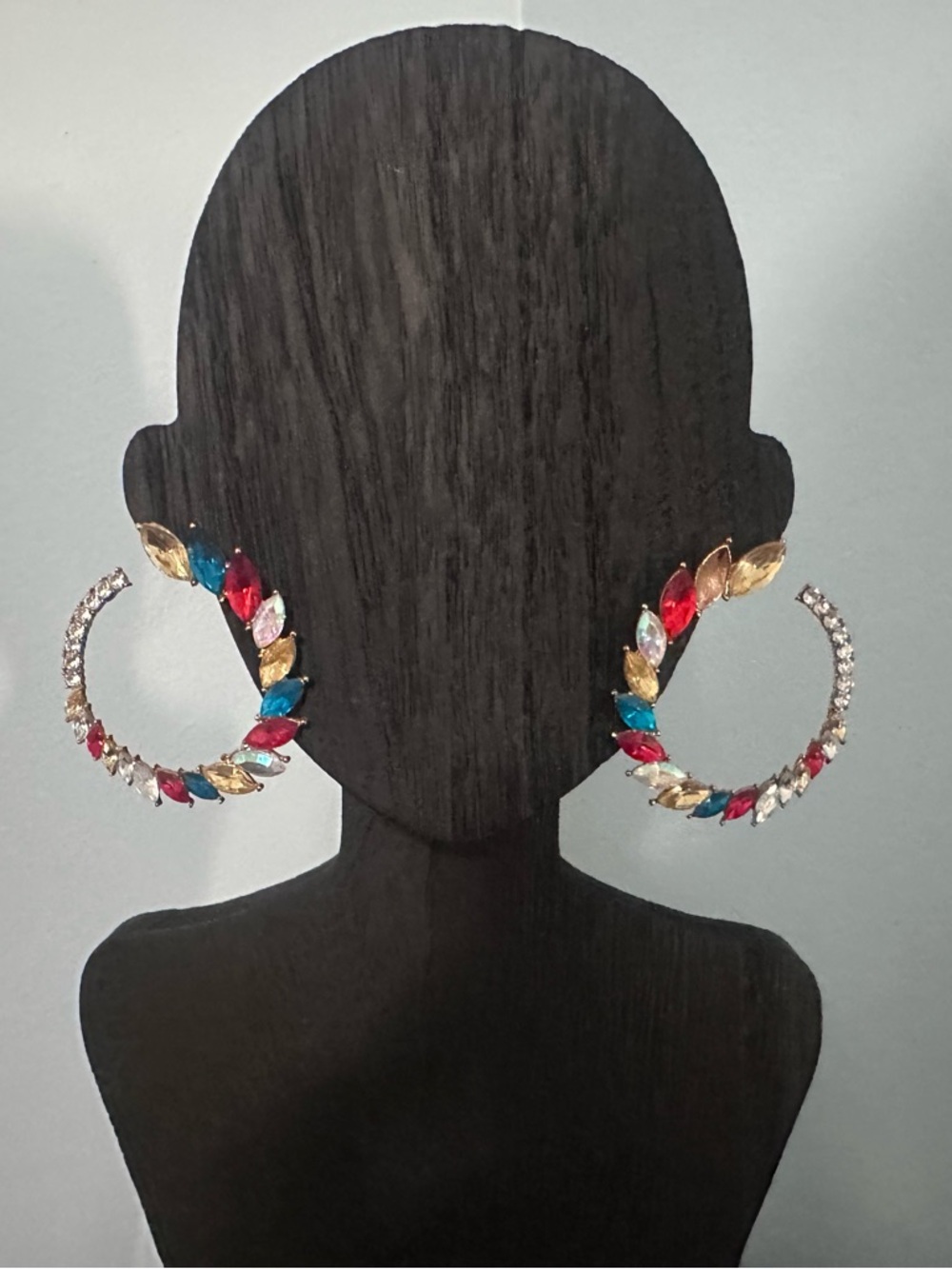 Bundle and save! Multicolor Crystal Hoop Earrings - Fashion Women Jewelry
